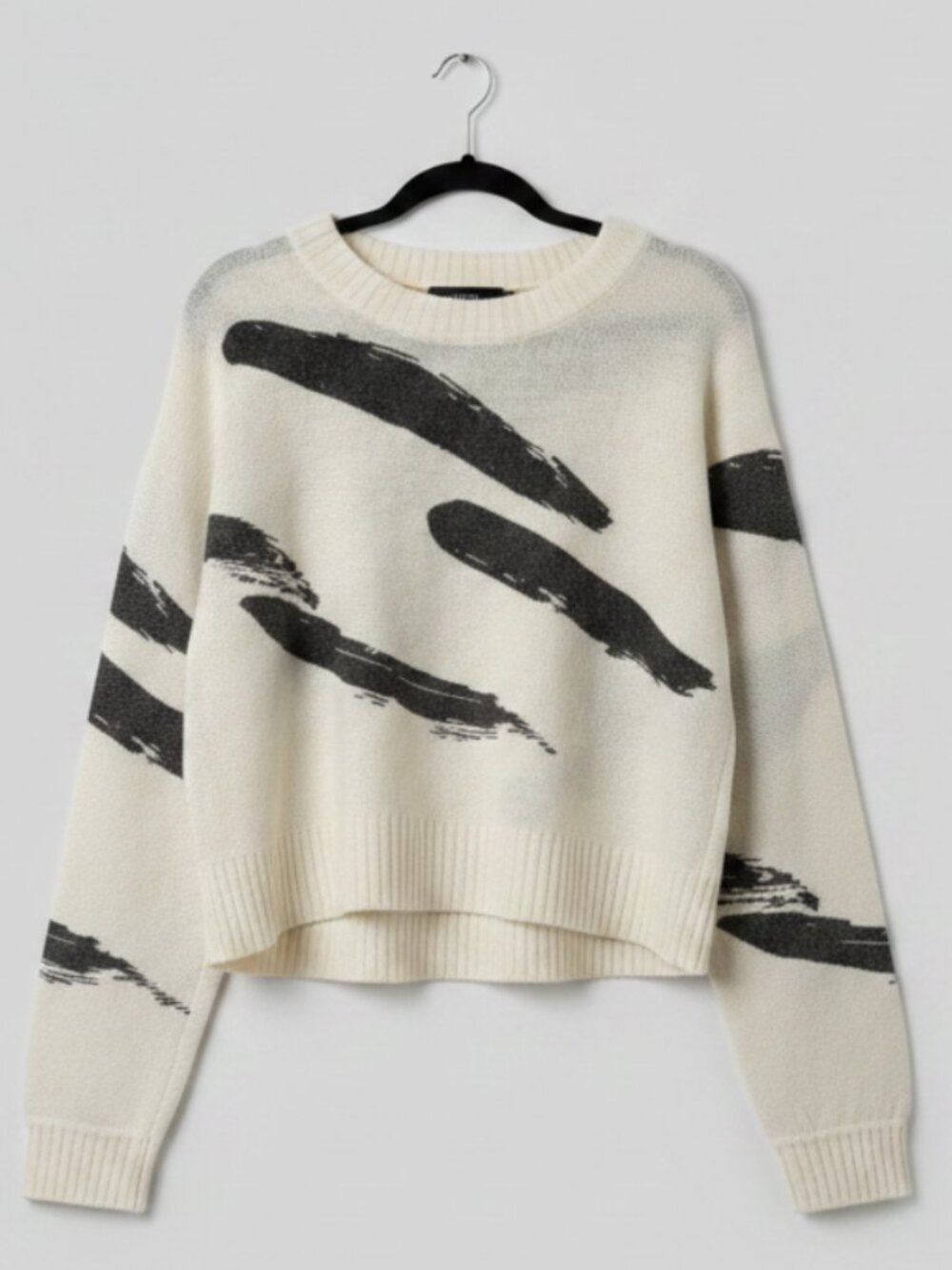 Joie Brushstroke Print Wool Blend Sweater Size M